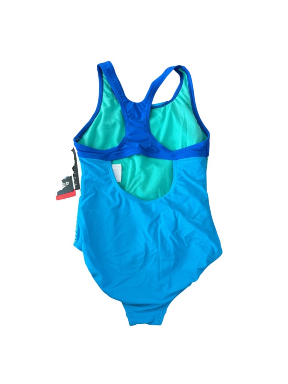 Speedo Girls One-Piece Swimsuit Blue Aqua Mesh Size 10 NWT 8-7714001462 - Picture 3 of 6